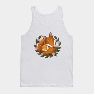 Mother fox and baby fox Tank Top